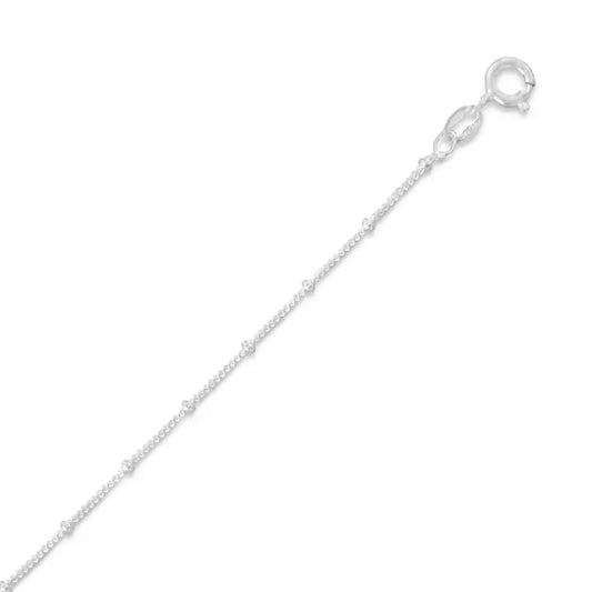 Silver Satellite Chain Necklace