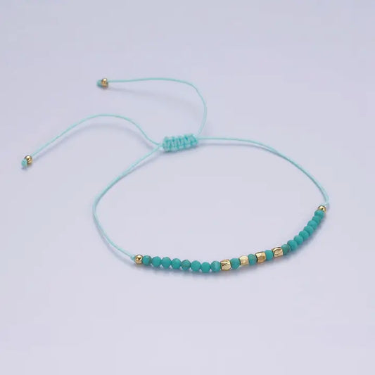 Turquoise Beaded Adjustable Bracelet