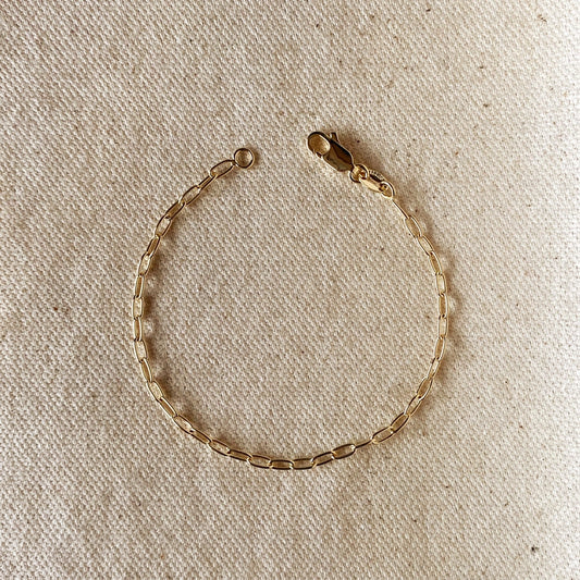 Gold Cable Link Bracelet